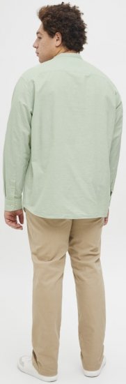 Jack & Jones Breeze Poplin Long Sleeve Shirt Iceberg Green - Cămăși - Cămăși Bărbați Mărimi Mari