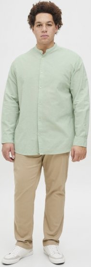 Jack & Jones Breeze Poplin Long Sleeve Shirt Iceberg Green - Cămăși - Cămăși Bărbați Mărimi Mari