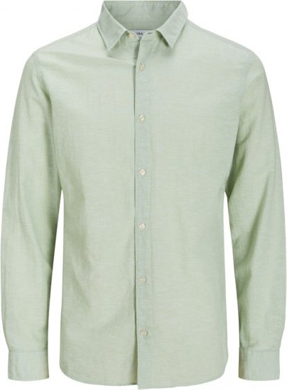 Jack & Jones Breeze Linen Blend Long Sleeve Shirt Iceberg Green - Cămăși - Cămăși Bărbați Mărimi Mari