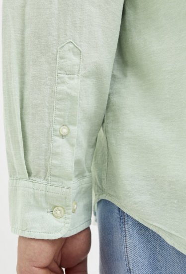 Jack & Jones Breeze Linen Blend Long Sleeve Shirt Iceberg Green - Cămăși - Cămăși Bărbați Mărimi Mari