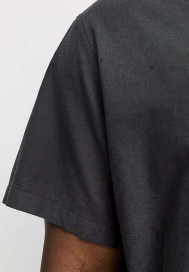 Jack & Jones Breeze Linen Blend Short Sleeve Shirt Black - Cămăși - Cămăși Bărbați Mărimi Mari