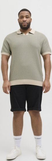 Jack & Jones Ceaston Knit Short Sleeve Sweater Vetiver - Pulovere & hanorace - Pulovere & Hanorace Bărbați Mărimi Mari