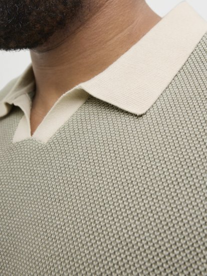 Jack & Jones Ceaston Knit Short Sleeve Sweater Vetiver - Pulovere & hanorace - Pulovere & Hanorace Bărbați Mărimi Mari