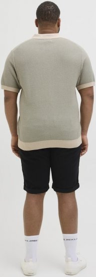 Jack & Jones Ceaston Knit Short Sleeve Sweater Vetiver - Pulovere & hanorace - Pulovere & Hanorace Bărbați Mărimi Mari