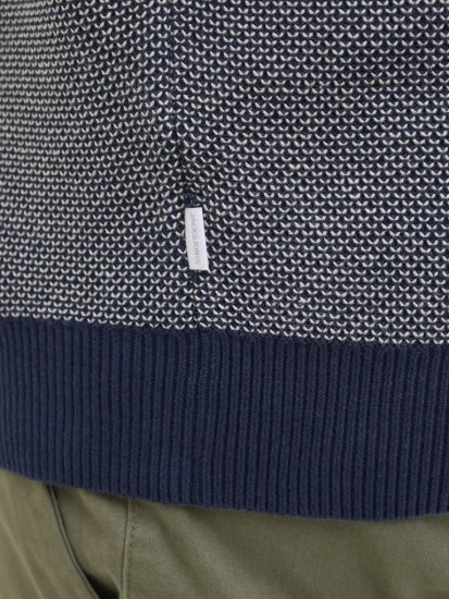Jack & Jones Ceaston Knit Short Sleeve Sweater Grey/Blue - Pulovere & hanorace - Pulovere & Hanorace Bărbați Mărimi Mari