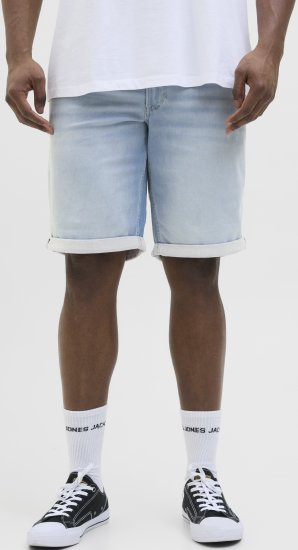 Jack & Jones Rick Icon I.K. Shorts Blue Denim - Pantaloni scurți - Pantaloni Scurți Mărimi mari Bărbați 