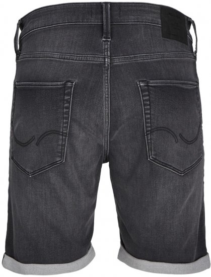 Jack & Jones Rick Con I.K. SHORTS Black Denim - Pantaloni scurți - Pantaloni Scurți Mărimi mari Bărbați 