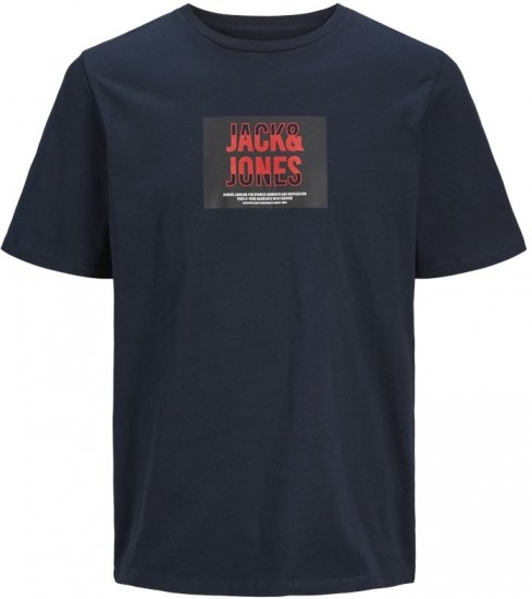 Jack & Jones Hudson Crew Neck T-Shirt Navy - Tricouri - Tricouri Bărbați Mărimi Mari