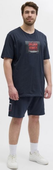 Jack & Jones Hudson Crew Neck T-Shirt Navy - Tricouri - Tricouri Bărbați Mărimi Mari