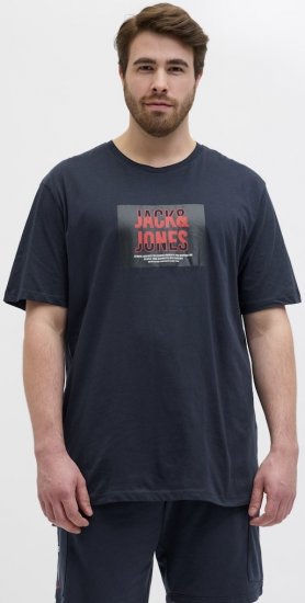 Jack & Jones Hudson Crew Neck T-Shirt Navy - Tricouri - Tricouri Bărbați Mărimi Mari