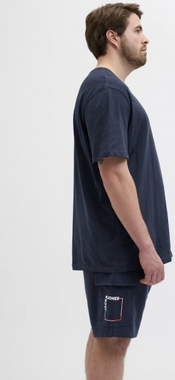 Jack & Jones Hudson Crew Neck T-Shirt Navy - Tricouri - Tricouri Bărbați Mărimi Mari