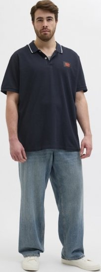 Jack & Jones Hudson Short Sleeve Polo Dark Navy - Tricouri polo - Tricouri Polo Bărbați Mărimi Mari