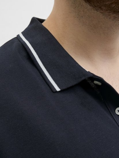Jack & Jones Hudson Short Sleeve Polo Dark Navy - Tricouri polo - Tricouri Polo Bărbați Mărimi Mari