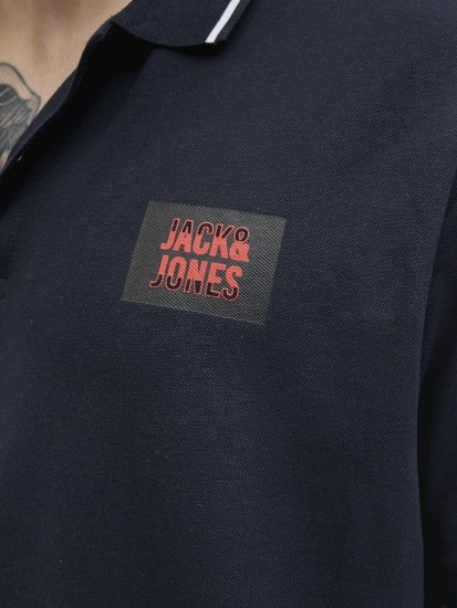 Jack & Jones Hudson Short Sleeve Polo Dark Navy - Tricouri polo - Tricouri Polo Bărbați Mărimi Mari
