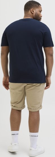 Jack & Jones Hawaii Shape Crew Neck T-Shirt Navy - Tricouri - Tricouri Bărbați Mărimi Mari
