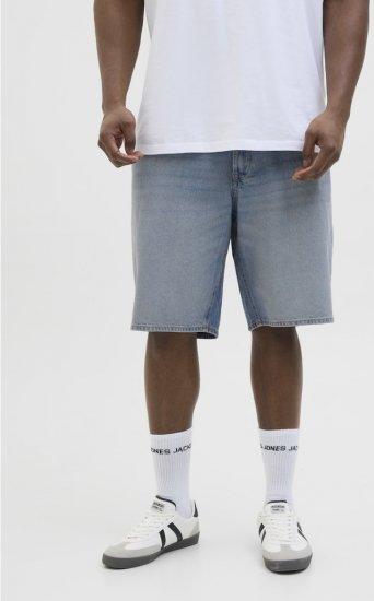 Jack & Jones Alex Original SQ171 Shorts Blue Denim - Pantaloni scurți - Pantaloni Scurți Mărimi mari Bărbați 