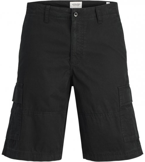 Jack & Jones Cole Mateo Cargo Shorts Black - Pantaloni scurți - Pantaloni Scurți Mărimi mari Bărbați 