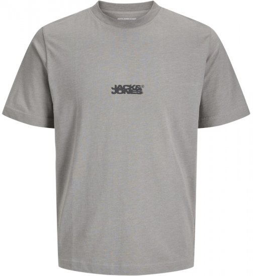 Jack & Jones Sago Branded Crew Neck T-Shirt Grey - Tricouri - Tricouri Bărbați Mărimi Mari