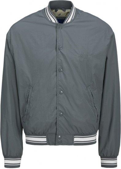 Jack & Jones Almeria Varsity Bomber Jacket Grey - Geci - Geci Bărbați Mărimi Mari