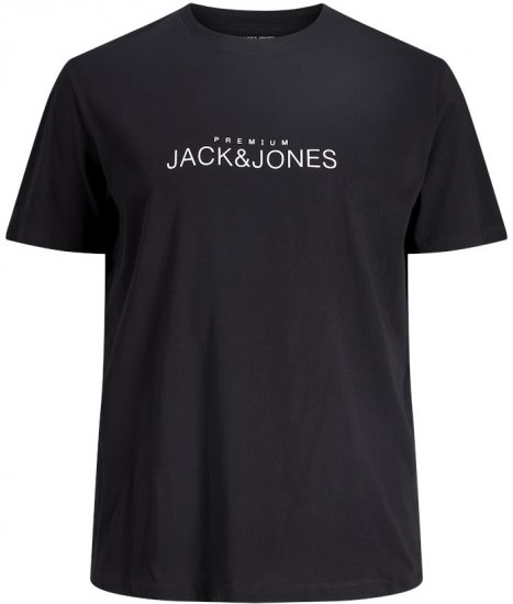 Jack & Jones Lavance Crew Neck T-Shirt Black Beauty - Tricouri - Tricouri Bărbați Mărimi Mari
