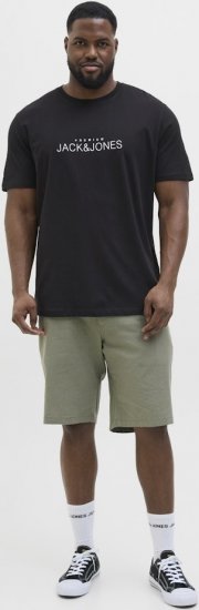 Jack & Jones Lavance Crew Neck T-Shirt Black Beauty - Tricouri - Tricouri Bărbați Mărimi Mari