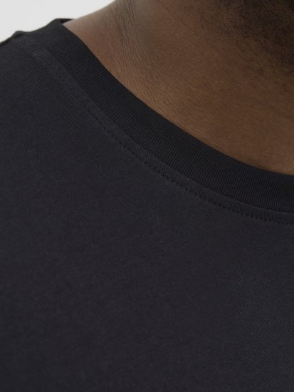 Jack & Jones Lavance Crew Neck T-Shirt Black Beauty - Tricouri - Tricouri Bărbați Mărimi Mari