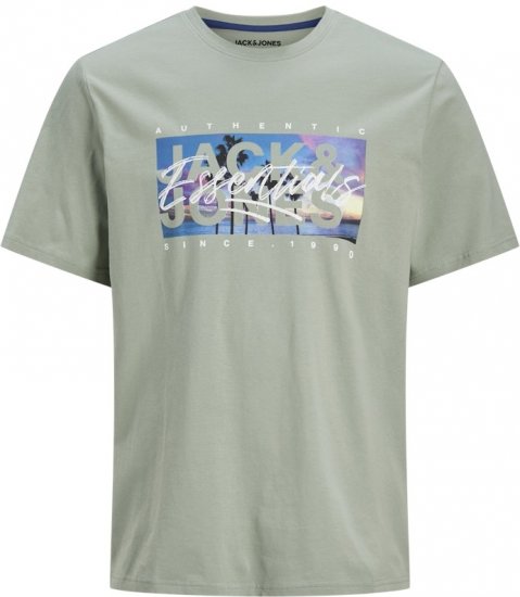Jack & Jones Colton Photoprint Crew Neck T-Shirt Iceberg Green - Tricouri - Tricouri Bărbați Mărimi Mari