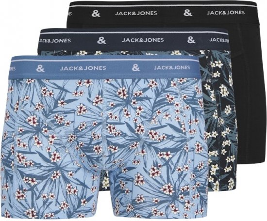 Jack & Jones Zach Trunks 3-Pack Chambray Blue - Lenjerie intimă & costum baie - Lenjerie Intimă Bărbați Mărimi Mari
