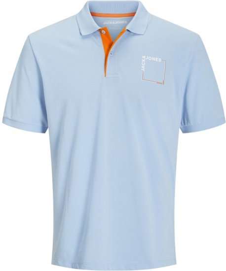 Jack & Jones Verner Short Sleeve Polo Chambray Blue - Tricouri polo - Tricouri Polo Bărbați Mărimi Mari
