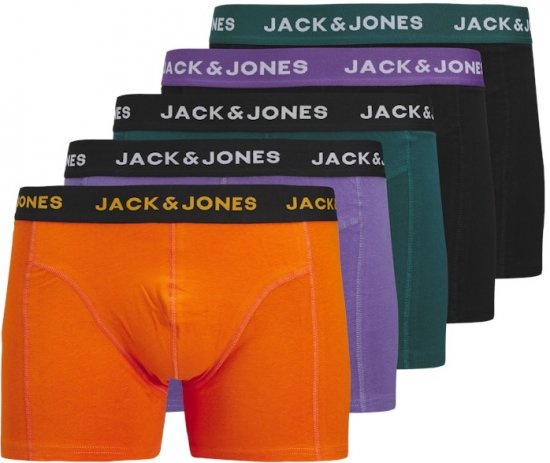 Jack & Jones Ben Solid Trunks 5-Pack Black - Lenjerie intimă & costum baie - Lenjerie Intimă Bărbați Mărimi Mari