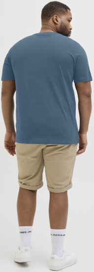 Jack & Jones Hawaii Shape Crew Neck T-Shirt Blue - Tricouri - Tricouri Bărbați Mărimi Mari