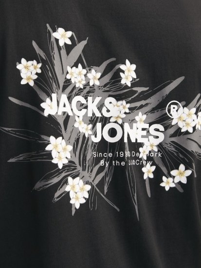 Jack & Jones Hawaii Crew Neck T-Shirt Black - Tricouri - Tricouri Bărbați Mărimi Mari