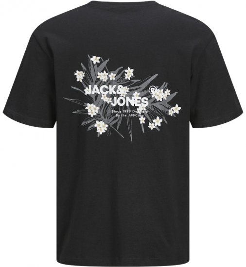 Jack & Jones Hawaii Crew Neck T-Shirt Black - Tricouri - Tricouri Bărbați Mărimi Mari