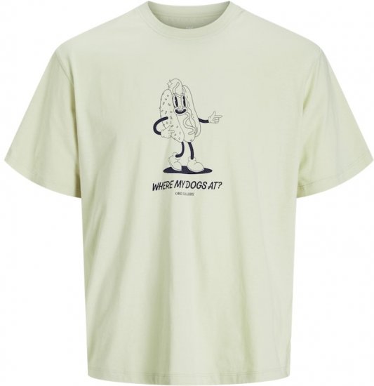 Jack & Jones Unexpect Crew Neck T-Shirt Green - Tricouri - Tricouri Bărbați Mărimi Mari