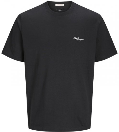 Jack & Jones Almeria Back Print T-Shirt Black - Tricouri - Tricouri Bărbați Mărimi Mari