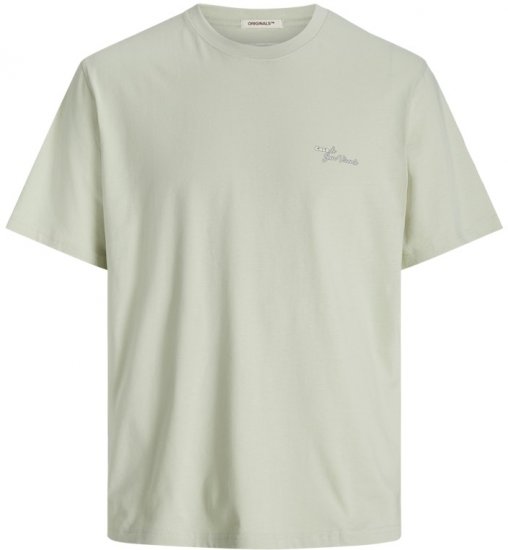 Jack & Jones Almeria Back Print T-Shirt Light Green - Tricouri - Tricouri Bărbați Mărimi Mari
