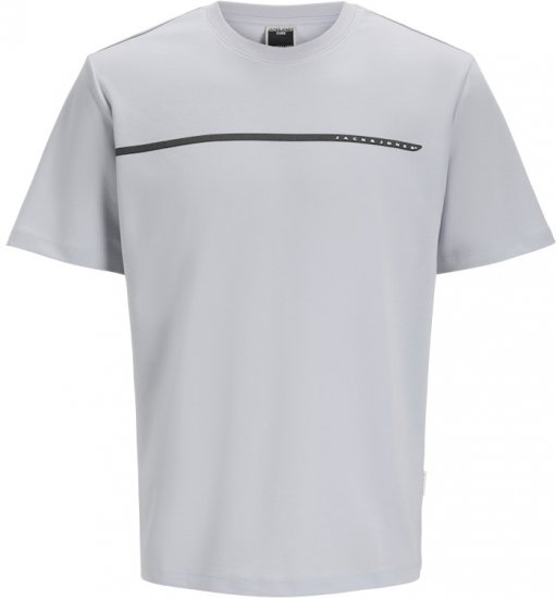Jack & Jones Fusion Black Line Crew Neck T-Shirt Grey - Tricouri - Tricouri Bărbați Mărimi Mari