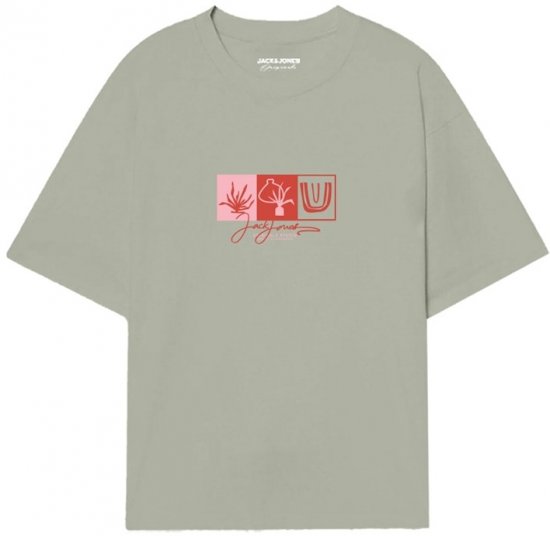 Jack & Jones Canggu Crew Neck T-Shirt Green - Tricouri - Tricouri Bărbați Mărimi Mari