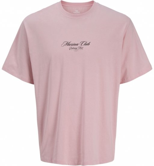 Jack & Jones Marina Crew Neck T-Shirt Tickled Pink - Tricouri - Tricouri Bărbați Mărimi Mari