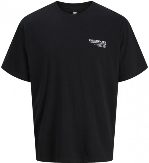 Jack & Jones Marina Crew Neck T-Shirt Black - Tricouri - Tricouri Bărbați Mărimi Mari