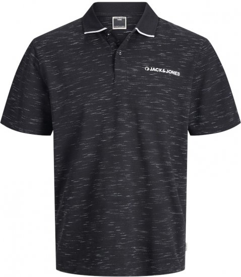 Jack & Jones Logan Polo Shirt Black - Tricouri polo - Tricouri Polo Bărbați Mărimi Mari