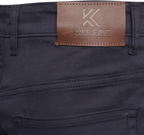 Kam Jeans 265 5 Pocket Weave Stretch Pants Navy - Blugi & pantaloni - Blugi & Pantaloni Bărbați Mărimi Mari