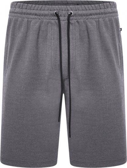 Kam Jeans 3317 Textured Interlock Shorts Charcoal - Pantaloni trening - Pantaloni Trening Bărbați Mărimi Mari
