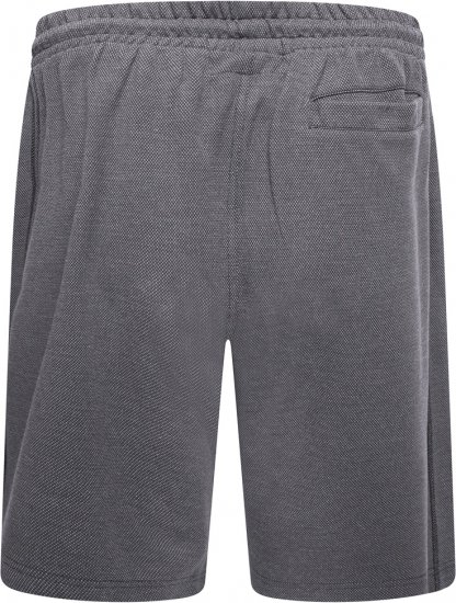 Kam Jeans 3317 Textured Interlock Shorts Charcoal - Pantaloni trening - Pantaloni Trening Bărbați Mărimi Mari
