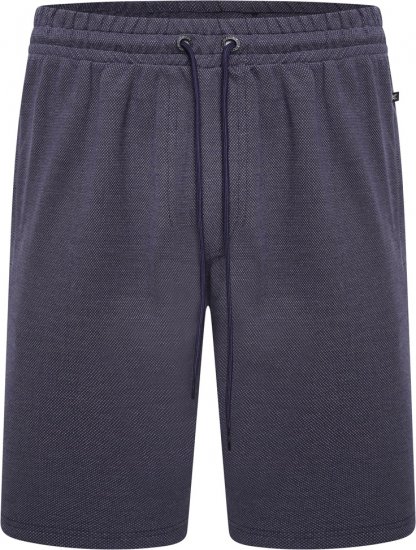 Kam Jeans 3317 Textured Interlock Shorts Indigo - Pantaloni trening - Pantaloni Trening Bărbați Mărimi Mari