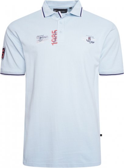 Kam Jeans 5512 1985 Racing Team Polo Blue - Tricouri polo - Tricouri Polo Bărbați Mărimi Mari