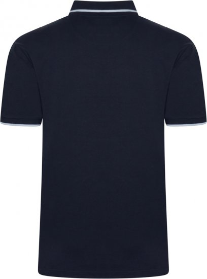 Kam Jeans 5518 Smart Mini Geo-Print Polo Navy - Tricouri polo - Tricouri Polo Bărbați Mărimi Mari