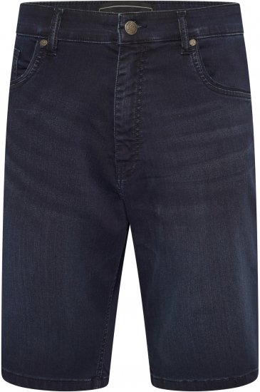 Kam Jeans NUNEZ2 Knitted Denim Stretch Shorts Dark Navy - Pantaloni scurți - Pantaloni Scurți Mărimi mari Bărbați 