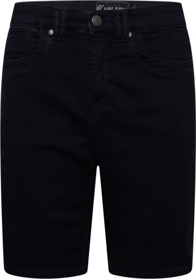 Kam Jeans Pepe Knitted Denim Shorts Blue-Black - Pantaloni scurți - Pantaloni Scurți Mărimi mari Bărbați 