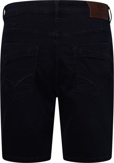 Kam Jeans Pepe Knitted Denim Shorts Blue-Black - Pantaloni scurți - Pantaloni Scurți Mărimi mari Bărbați 